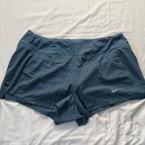 Nike Women's Slate Blue Running Shorts with Reflective Swoosh